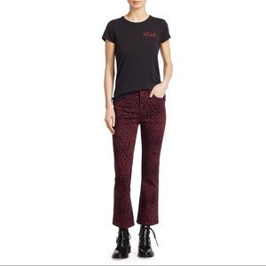 NWT rag & bone Hana Cheetah Cropped Bootcut Jeans Size 27